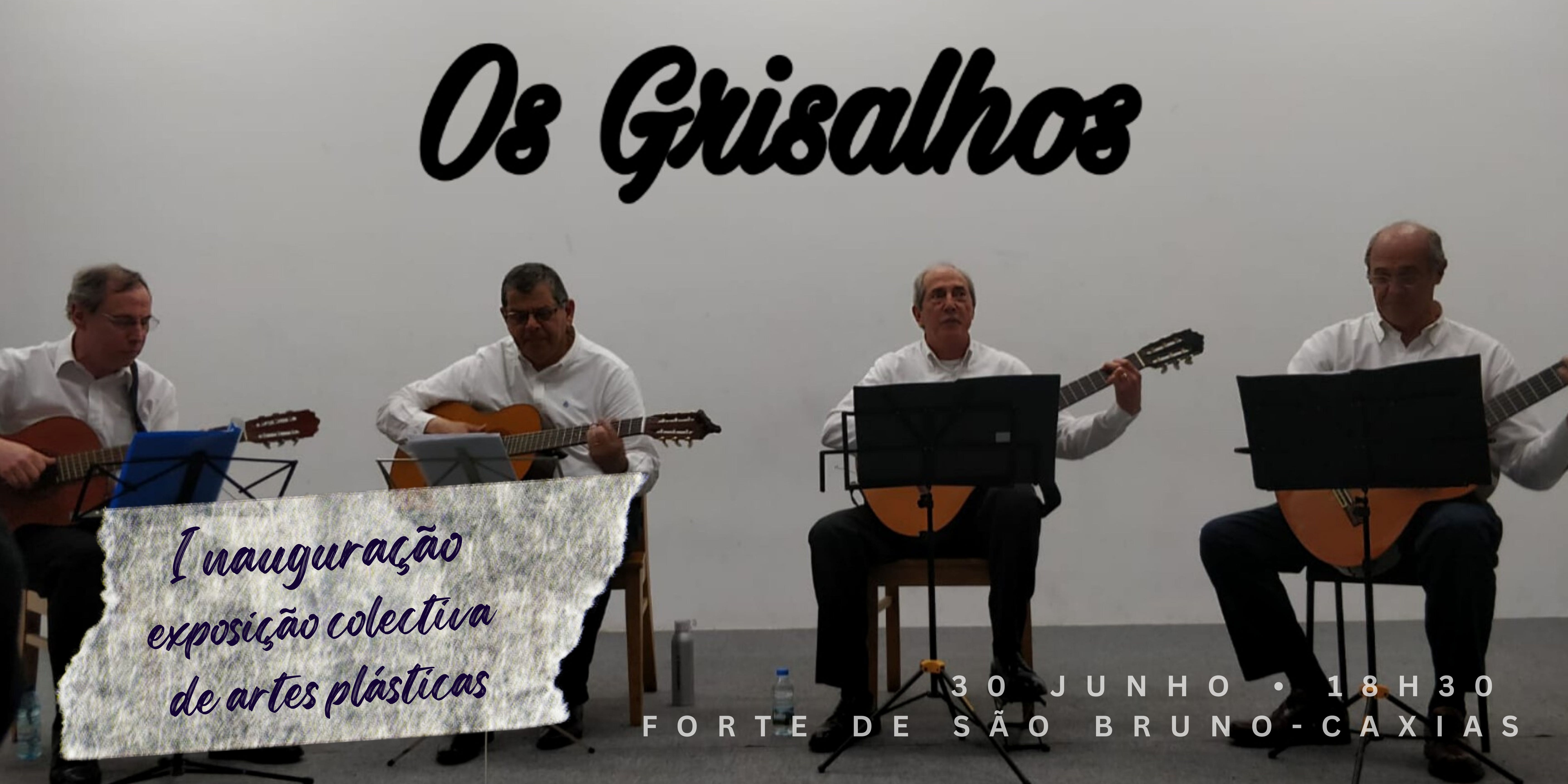 “Os Grisalhos” dão música à inauguração da exposição colectiva de artes plásticas no Forte de São Bruno